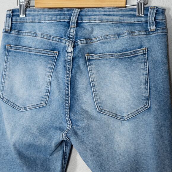 Pistola Raw Hem Ankle Jeans Light Wash Mid Rise Size 32 Clean Girl - Picture 7 of 10